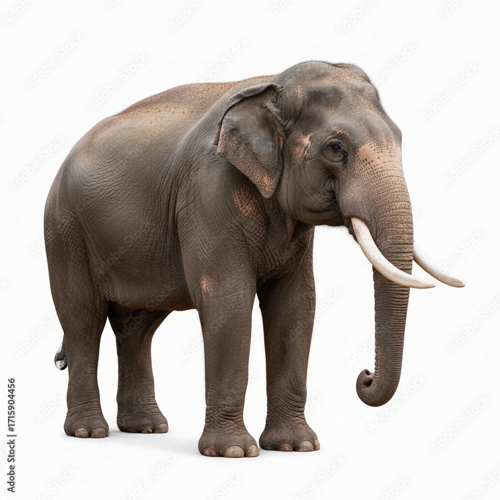 Fototapeta premium elephant isolated on white background