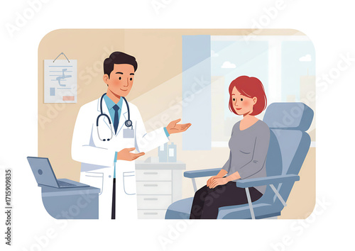 doctor and patient in hospital, 