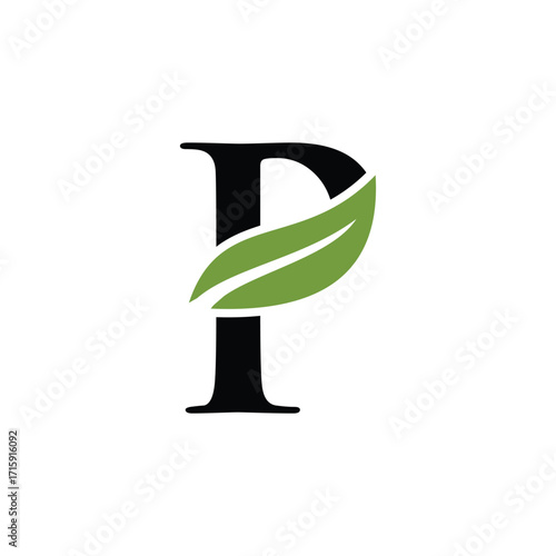 leaf letter logo initials	