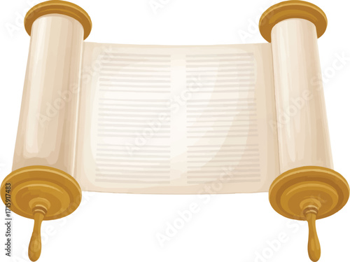 old scroll vector