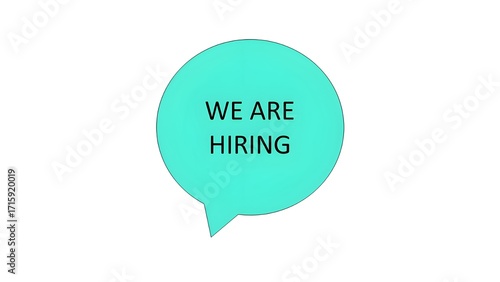 We Are Hiring” speech bubble button isolated on white background