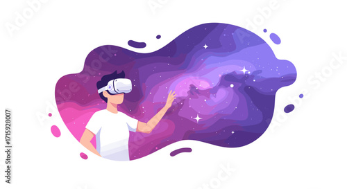Exploring the galaxy: virtual reality experience with cosmic background