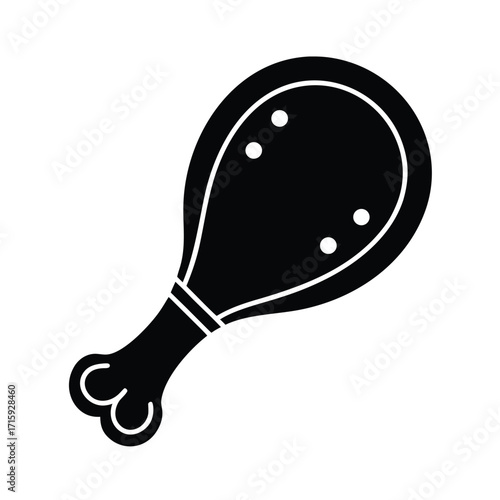 minimal chicken drumstick icon