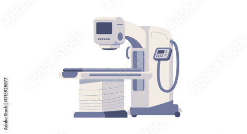 Modern medical imaging machine in flat design