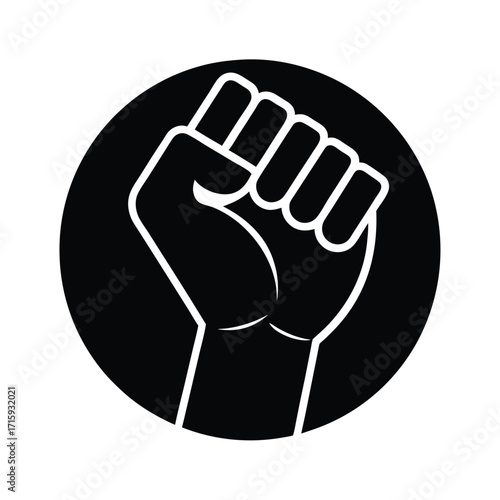 minimalist fist vector icon