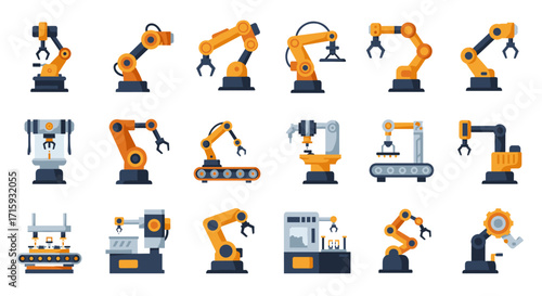 Robotic arm collection for automated manufacturing and industrial design