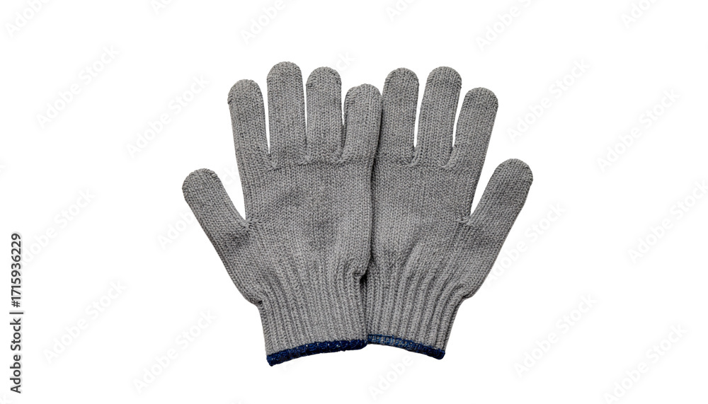Obraz premium Warm gloves placed against isolated on solid white background