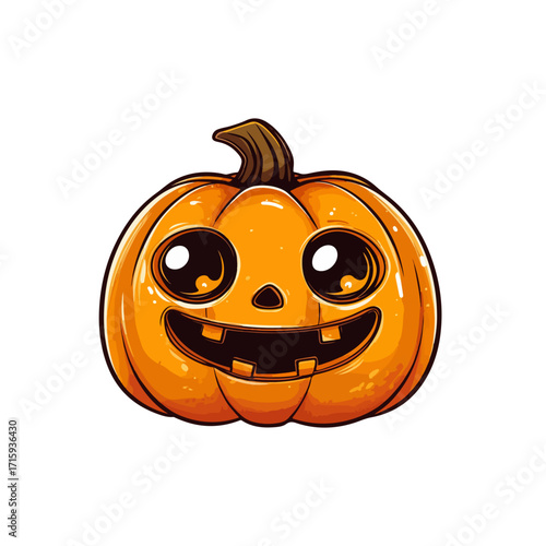 Halloween Emoticon Pumpkin,vector
