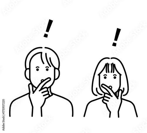 気づき、閃く医師のイラスト素材セット