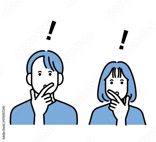 気づき、閃く医師のイラスト素材セット