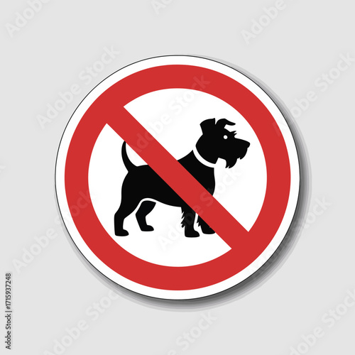No dogs allowed vector graphic sticker design for general use scalable eps silhouette vector illustration white background