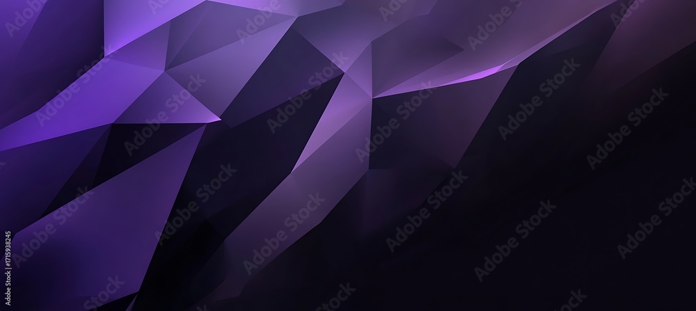 Obraz premium Abstract purple polygonal surface with light and shadow for background