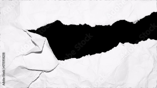 torn paper transition 4k footage