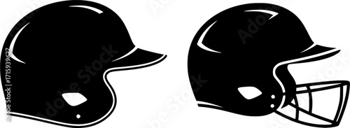 Baseball helmet silhouette, Softball helmet silhouette, Baseball helmet svg, Softball helmet svg, Baseball helmet clipart, Helmet svg, Helmet silhouette.