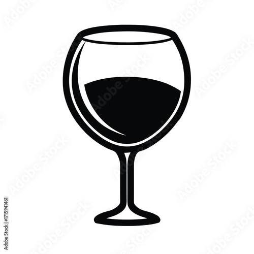 minimal wine glass icon