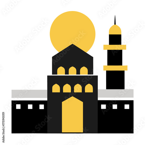 Kaaba Vector Illustration – Mecca Islamic Landmark