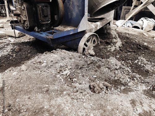 Wallpaper Mural Concrete Mixer Machine at Construction Site Torontodigital.ca
