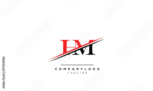 Alphabet letters Initials logo HM.eps