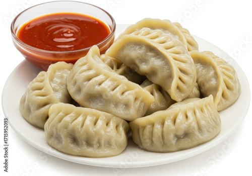 momos steamed dumplings with spicyc hutney