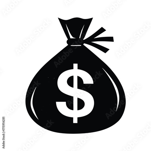 Money Bag with Dollar Sign Icon Vector