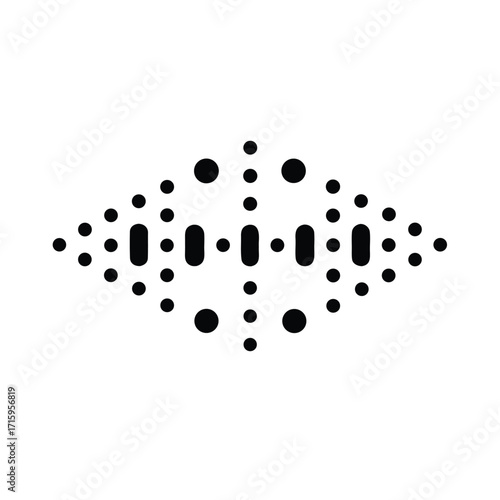 Morse Code Dots and Lines Vector Illustration