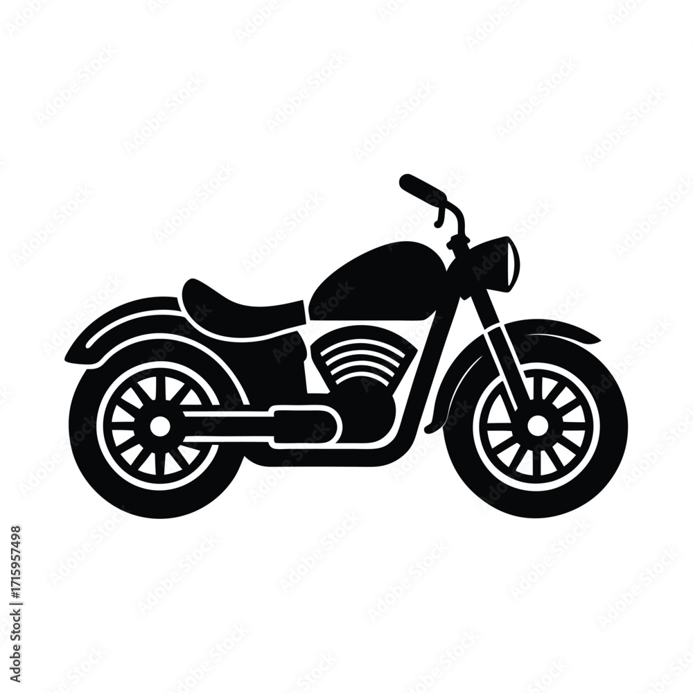 Obraz premium Motorcycle Icon Vector Illustration