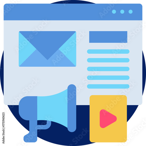 Content marketing icon isolated on white background. vector illustration icon for digital nomad