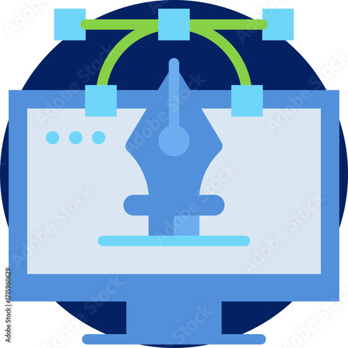 Graphic design icon isolated on white background. vector illustration icon for digital nomad