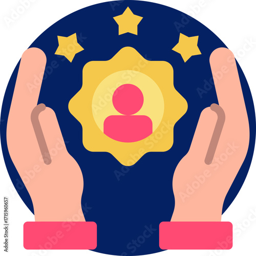 Customer loyalty icon isolated on white background. vector illustration icon for digital nomad