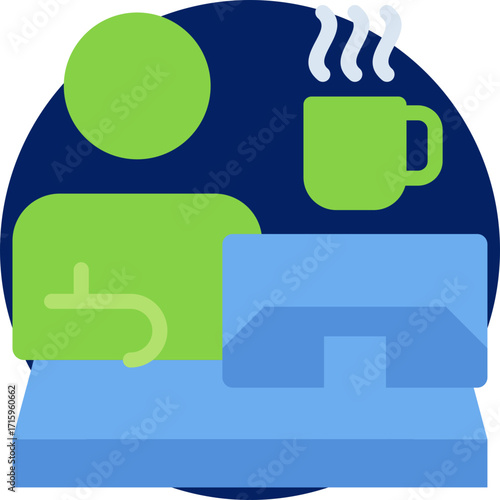 Freelancer icon isolated on white background. vector illustration icon for digital nomad