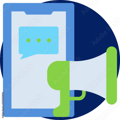 Online marketing icon isolated on white background. vector illustration icon for digital nomad