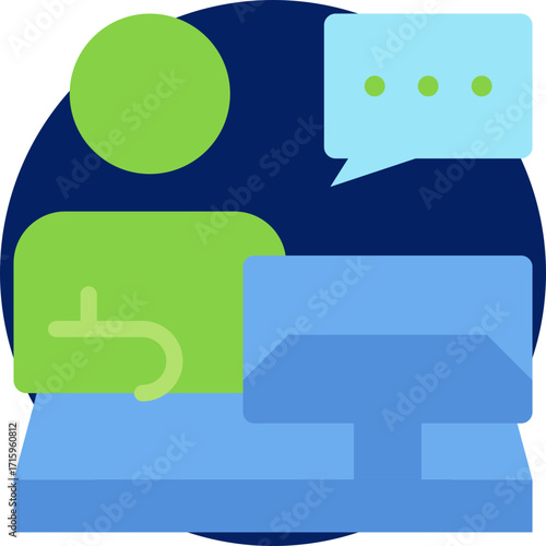 Consulting icon isolated on white background. vector illustration icon for digital nomad