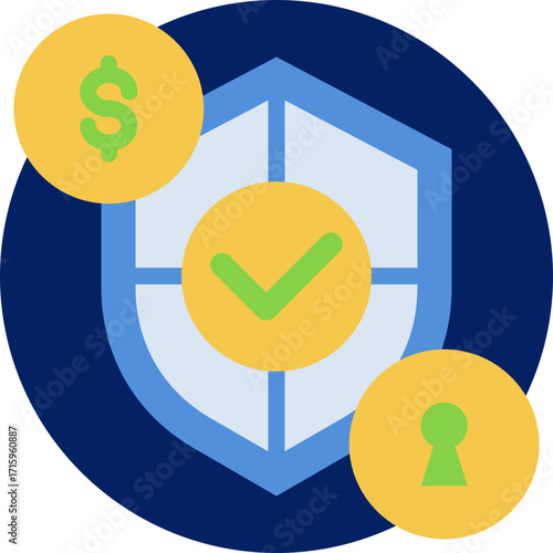 Protection icon isolated on white background. vector illustration icon for digital nomad