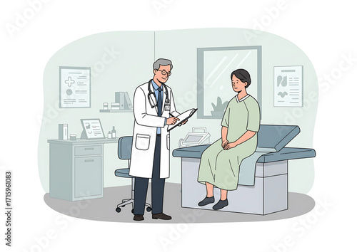 doctor and patient in hospital, 