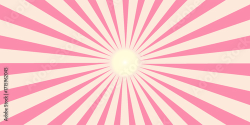Sun rays Retro vintage style background, Sunburst Pattern Background.