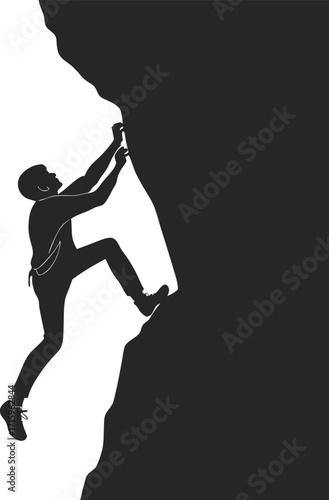 Climbing Vector illustration Silhouette