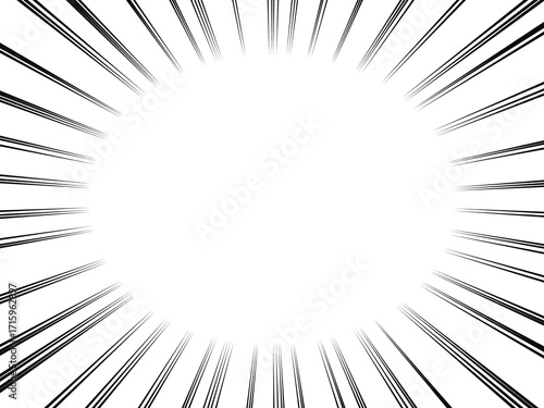 集中線のシンプルな背景イラスト