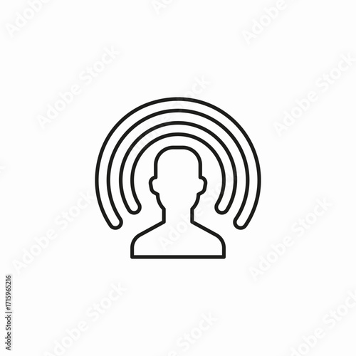 human audio waves icon sign vector