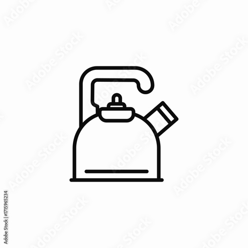 kettle whistling tea icon sign vector