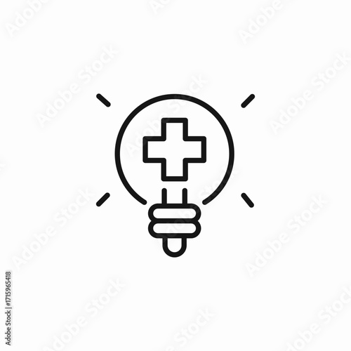 medical idea lightbulb icon sign vector