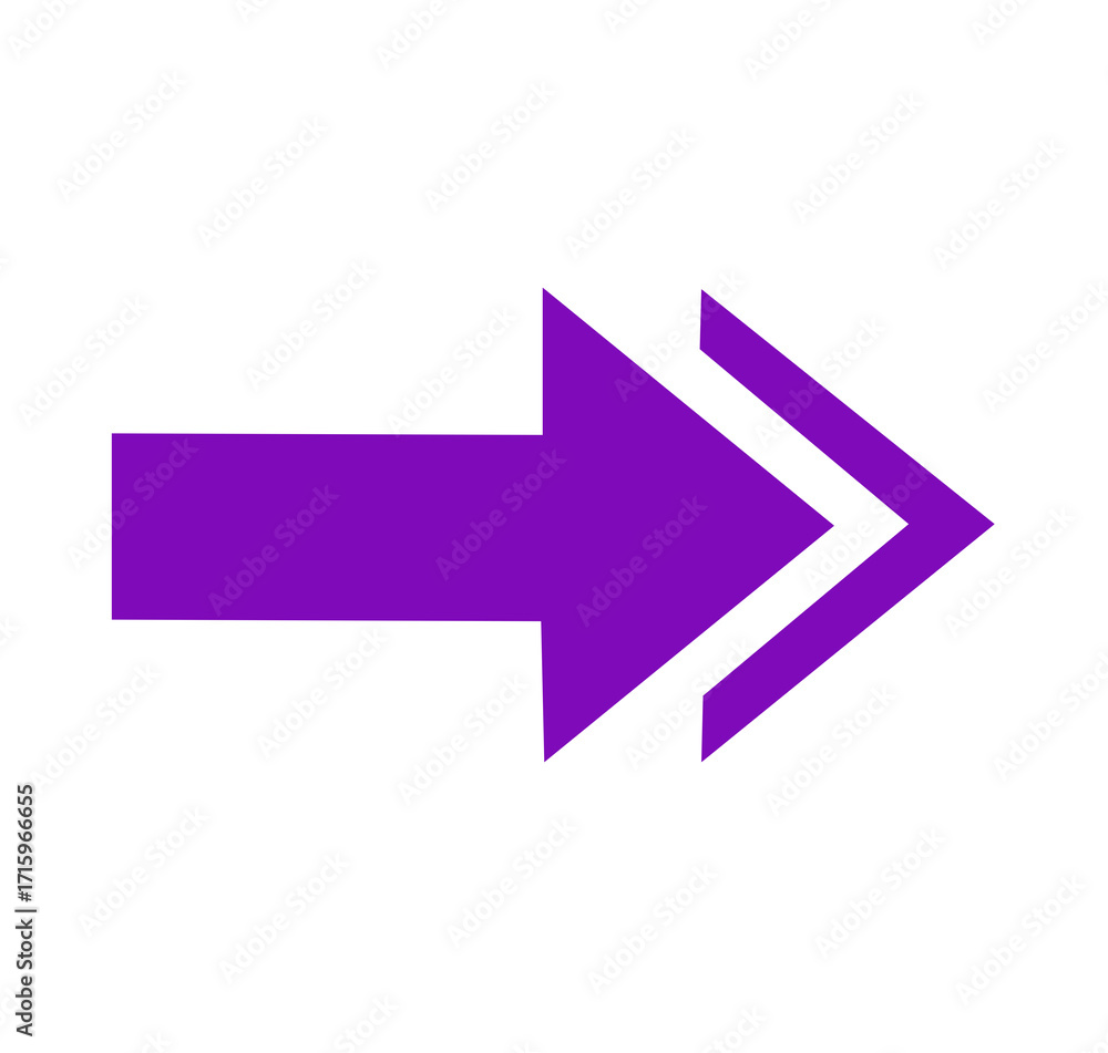 Fototapeta premium purple arrow icon vector illustration on white background 