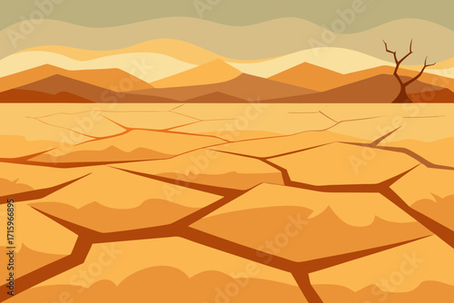 Dry Cracked Desert Floor