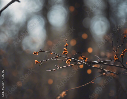 Autumn leaves on the tree