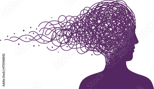 Mental Health Awareness Chaos and Clarity Silhouette