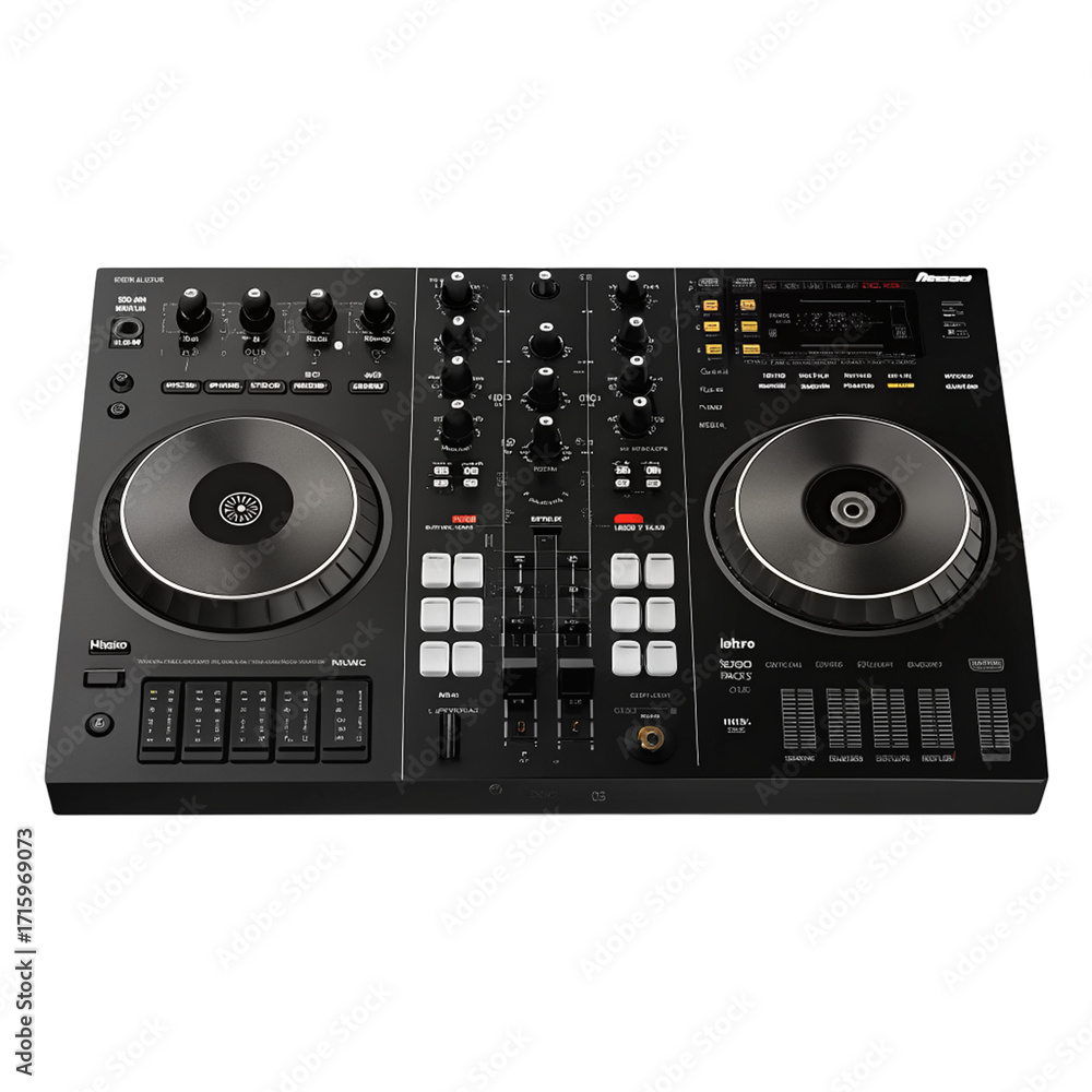 Fototapeta premium Professional DJ controller for live performances and studio mixing with advanced features and design