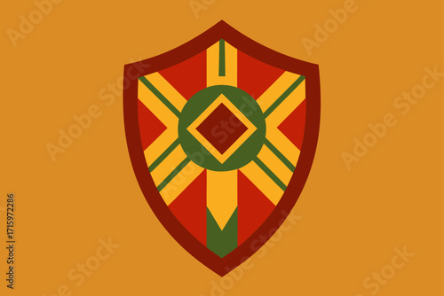 Escudo Painted in Tribal War Colors