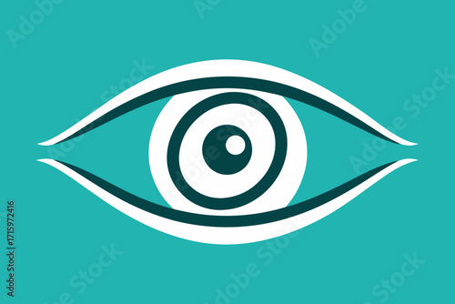 Eye with Iris Made of Glyph Spirals