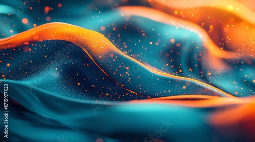3D Rendering of Swirling Multi-Colored Liquid Paints
