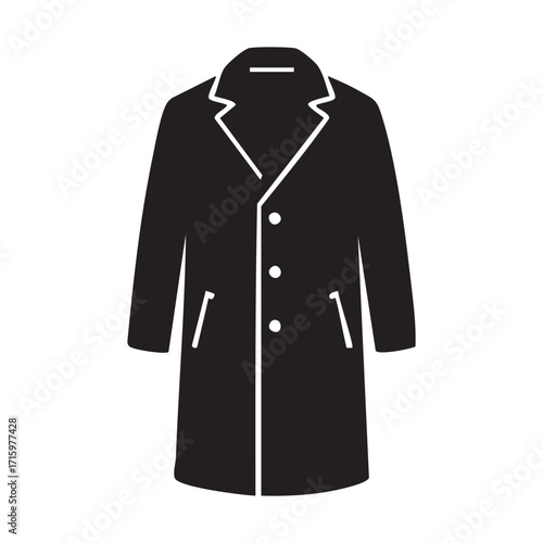 Elegant Black Overcoat A Stylish Wardrobe Essential with Classic Design and Flattering Silhouette for Sophisticated and Versatile Fashion