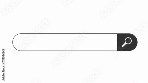 Search button click 4k animation